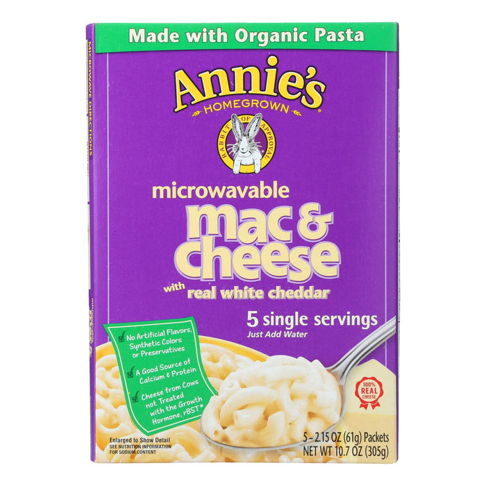Annie's Homegrown 6-Pack Microwaveable Mac & Cheese with Rich White Cheddar (10.7 Oz. Each)