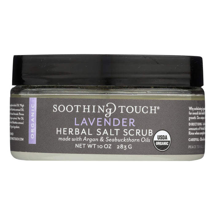 Soothing Touch Organic Lavender Salt Scrub for Soothing Skin (10 Oz.)