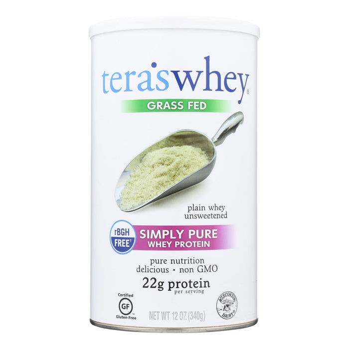 Tera's Whey Protein - RBGH-Free, 12 Oz Unsweetened Plain