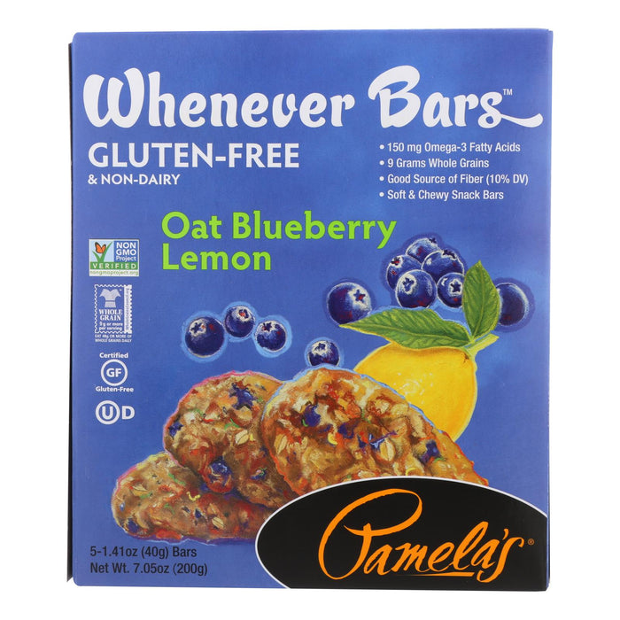 Pamela's Products Oat Whenever Bars Blueberry Lemon - 6 x 1.41 Oz.
