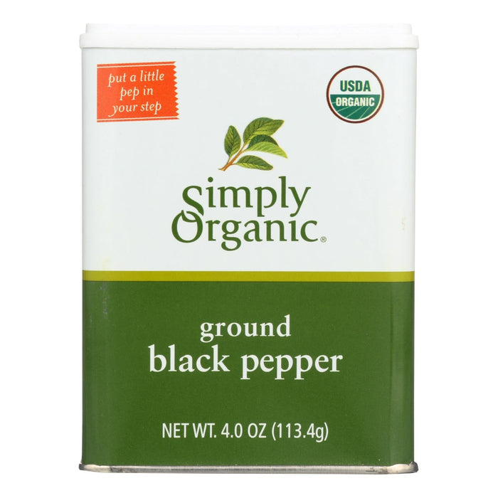 Simply Organic Ground Black Pepper, Pack of 6 - 4 Oz.