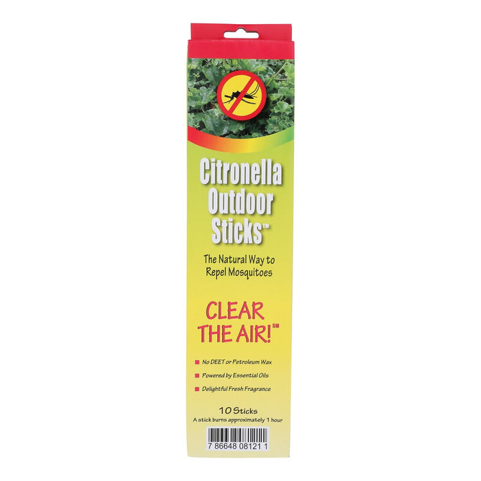 Neem Aura Naturals Outdoor Citronella Sticks, 10 Pack
