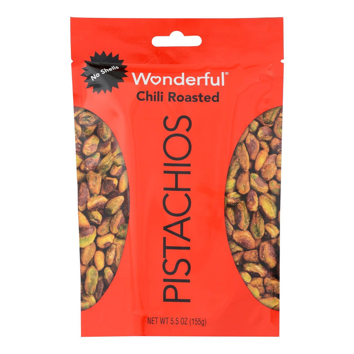 Wonderful Pistachios Chili No Shell, 5.5 Oz., Pack of 10