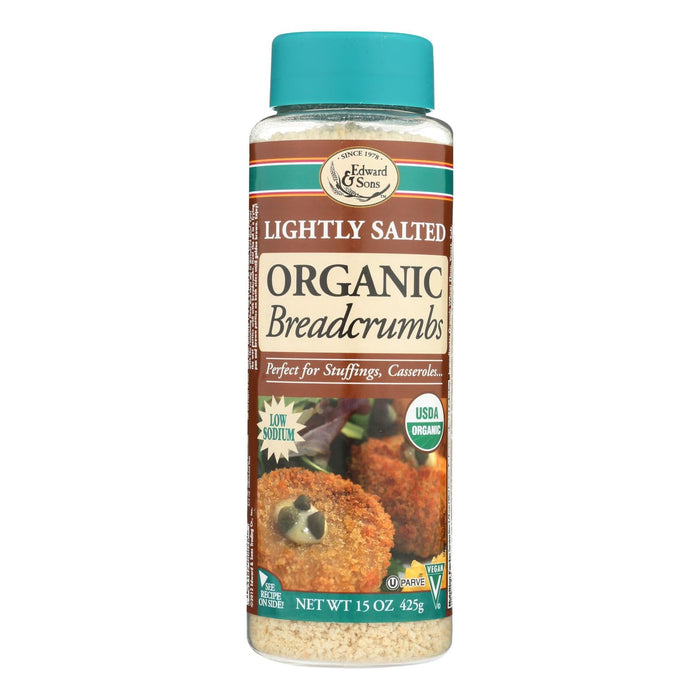 Edward And Sons Organic Breadcrumbs - Pack of 6 | 15 Oz. Lightly Salted