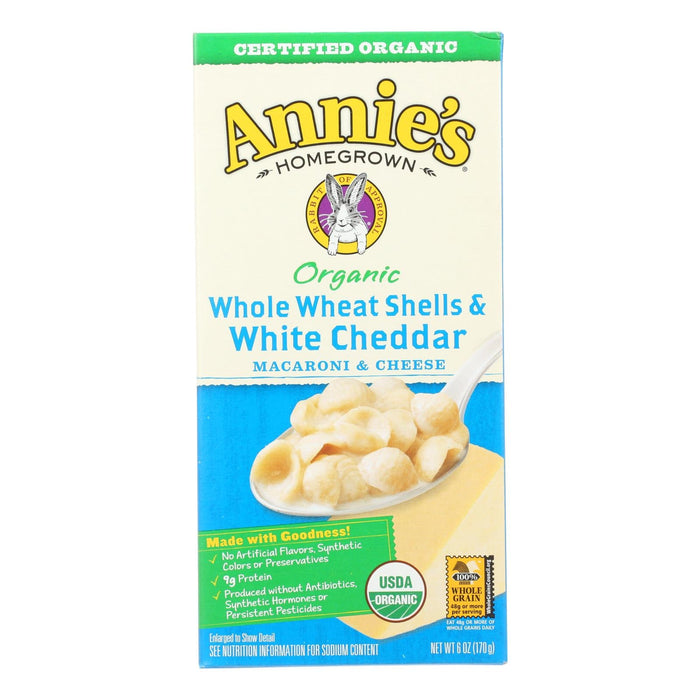 Annie's Homegrown Organic Whole Wheat & White Cheddar Mac & Cheese (Pack of 12 - 6 Oz)