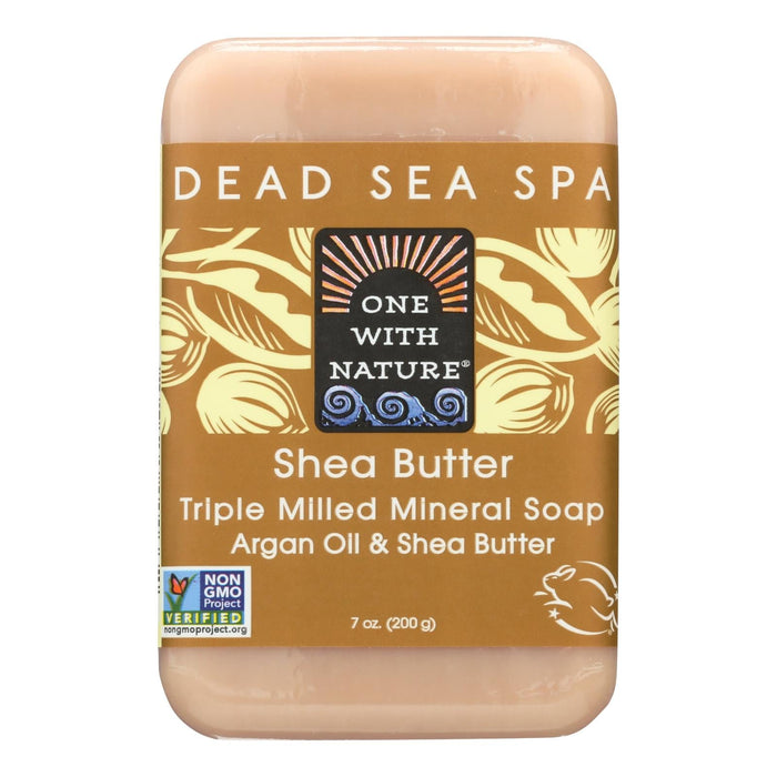 One With Nature Dead Sea Detoxifying Mineral Shea Butter Soap - 7 Oz