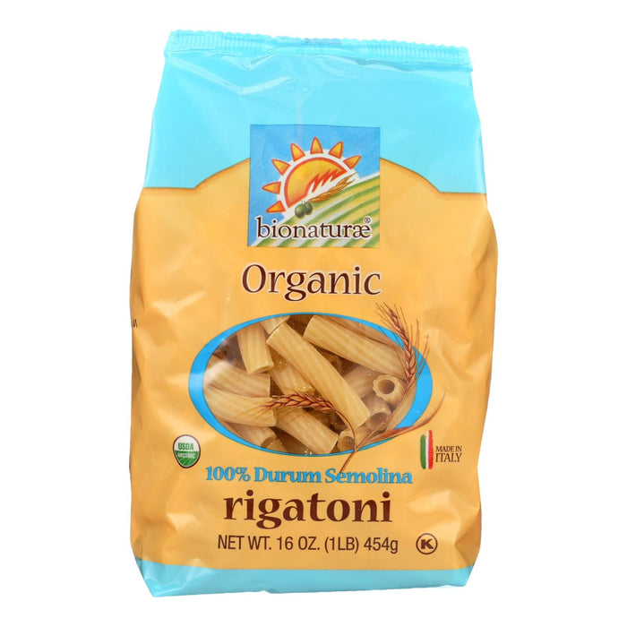 Bionaturae Organic Durum Semolina Rigatoni Pasta, 16 Oz. (Pack of 12)