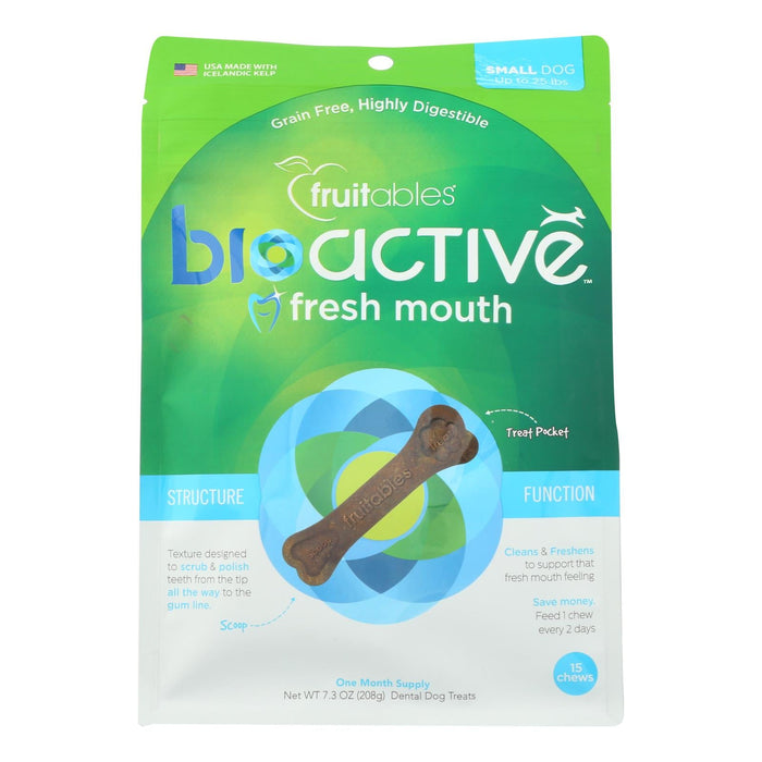 Fruitables Bioactive Small Dog Dental Chews (Pack of 8 - 7.3 Oz.)