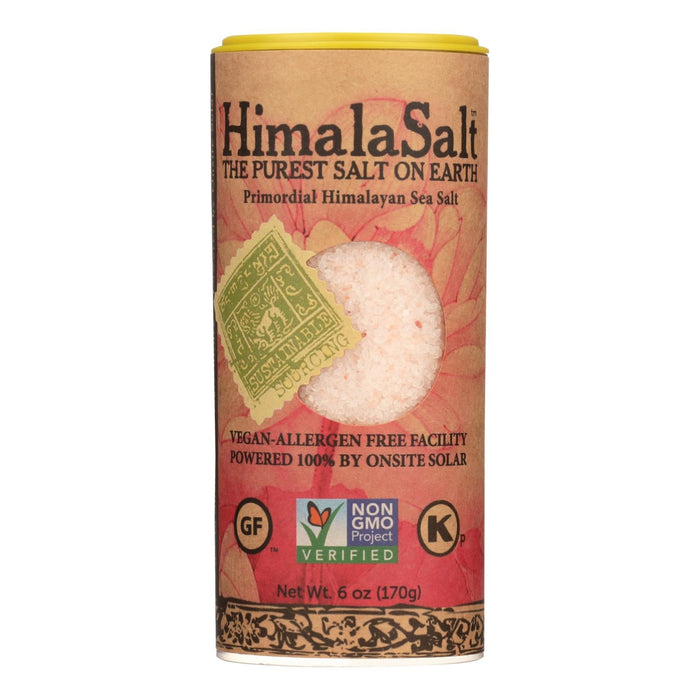 Himalayan Primordial Sea Salt, Fine Grain, 6 oz Shaker (Pack of 6)