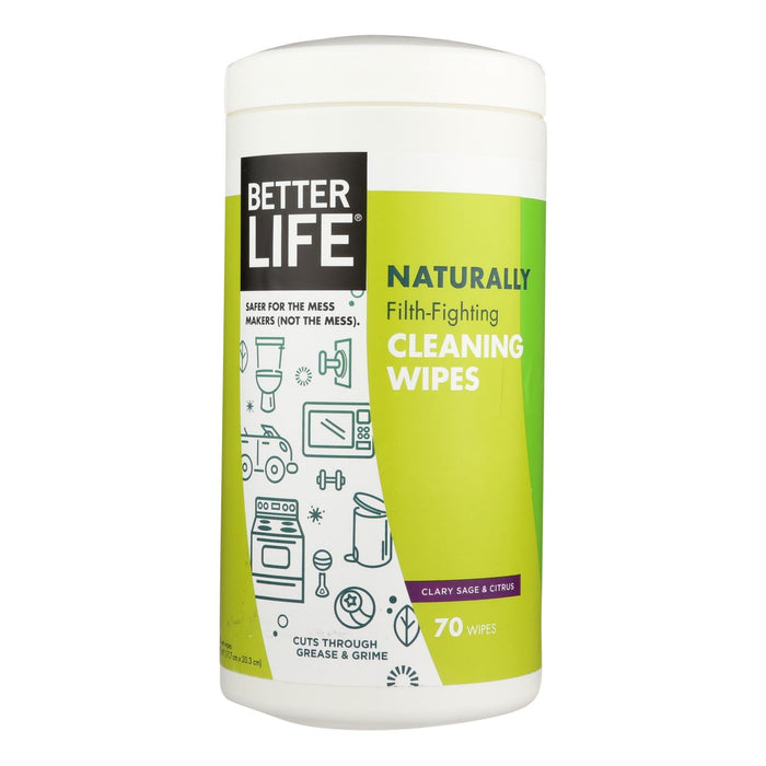 Better Life Naturally Filth-Fighting Cleaning Wipes - 70 Count, Pack of 6