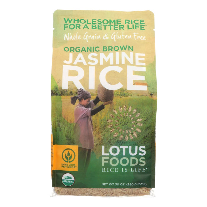 Organic Brown Jasmine Rice from Lotus Foods (6 - 30 Oz. Packs)