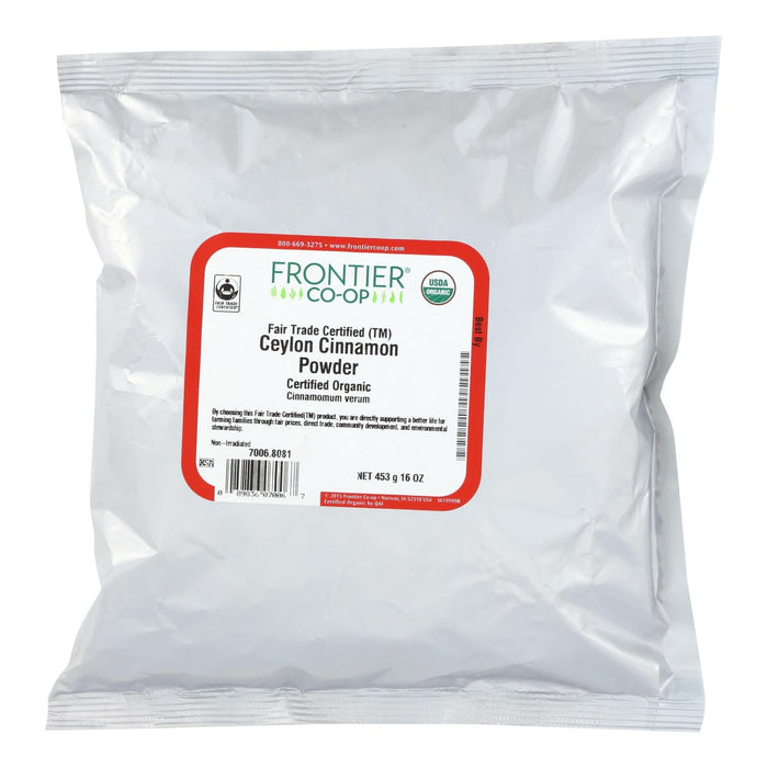 Frontier Herb Organic Fair Trade Ceylon Cinnamon Powder (1 lb.)