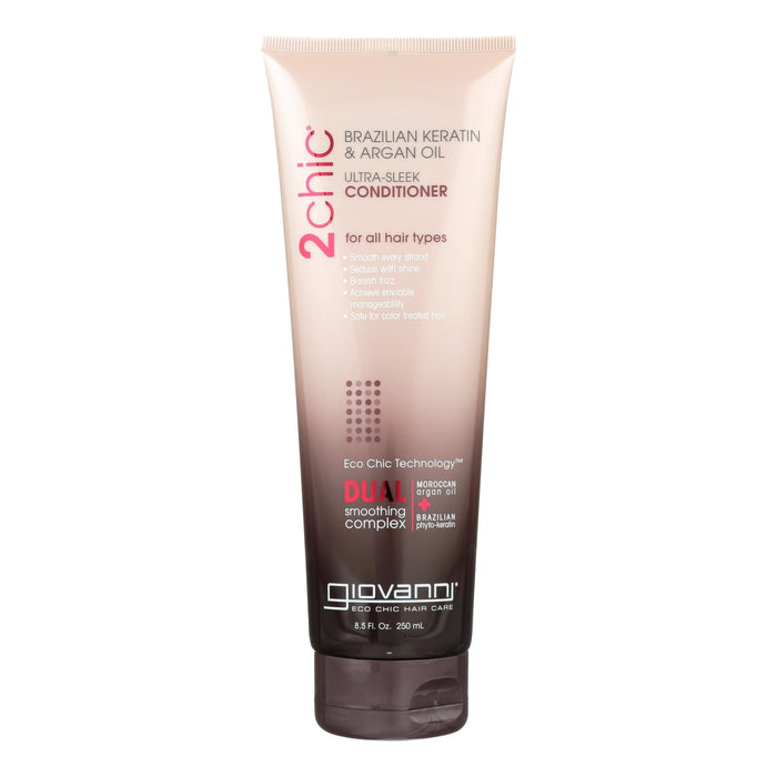 Giovanni 2chic Ultra-Sleek Brazilian Keratin & Argan Oil Conditioner - 8.5 fl oz