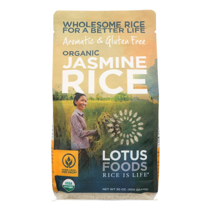 Lotus Foods Organic Jasmine Rice, 30 Oz. (Pack of 6)