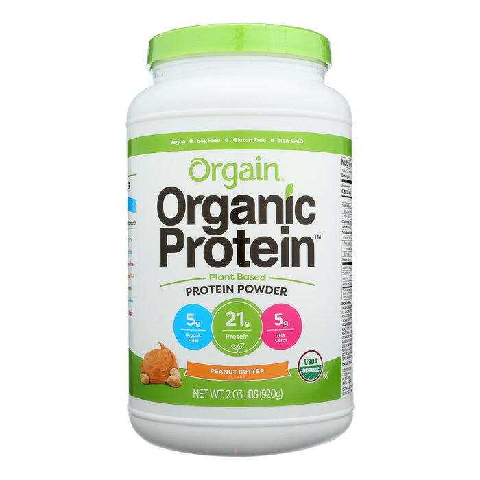 Orgain - Organic Plant-Based Protein Powder  - Peanut Butter - 2.03 Lb