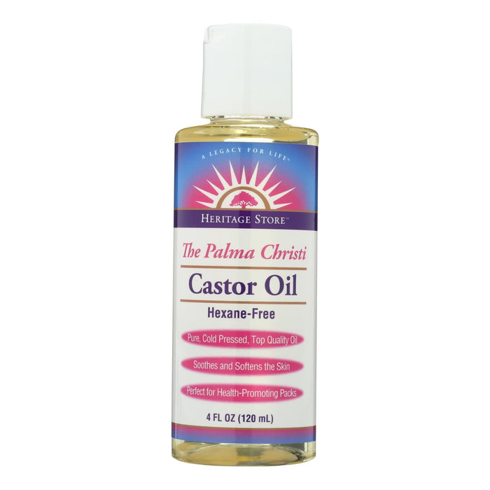 Heritage Products Castor Oil, Pure, Hexane Free (4 Fl Oz)