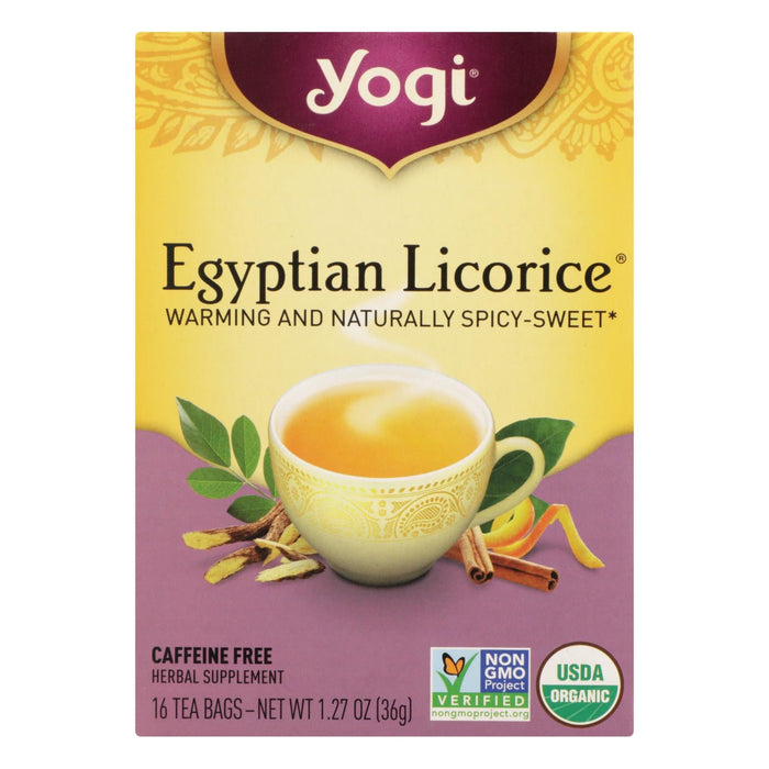 Yogi Original Licorice Herbal Tea Bags, 16 tea bags (Pack of 6)