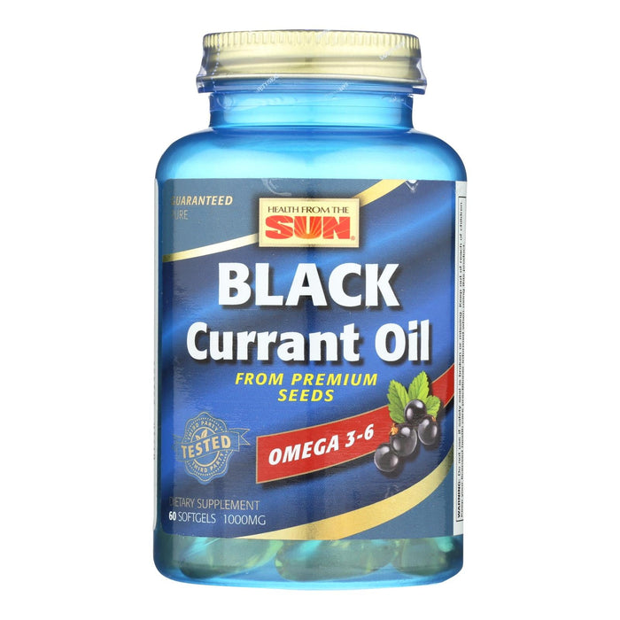 Health From The Sun Black Currant Oil Dietary Supplement - 60 Softgels