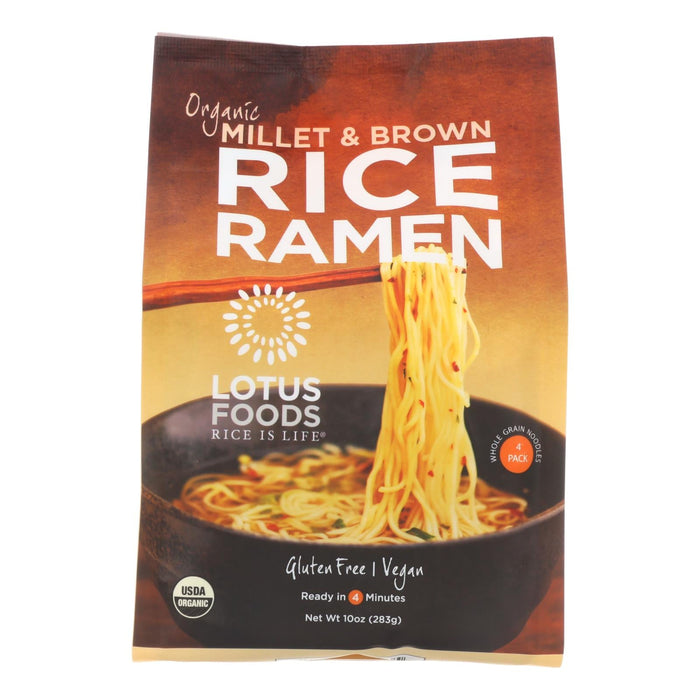 Lotus Foods Organic Millet & Brown Rice Ramen, 6 - 10 oz Cakes