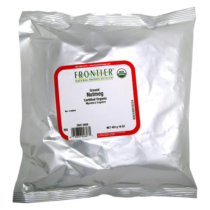 Frontier Herb Single Bulk Organic Ground Nutmeg, 1lb