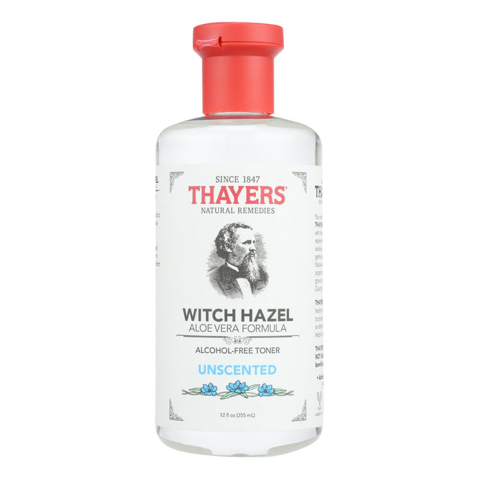 Thayers Witch Hazel with Aloe Vera | Alcohol-Free & Unscented | Hydrating Toner for Sensitive Skin | 12 Fl Oz