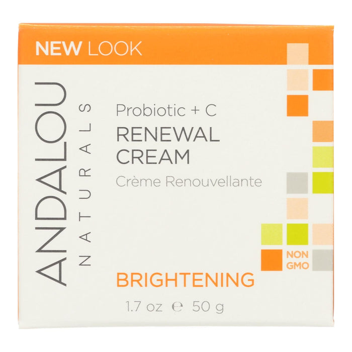 Andalou Naturals Renewal Cream Brightening Probiotic Plus C - 1.7 oz