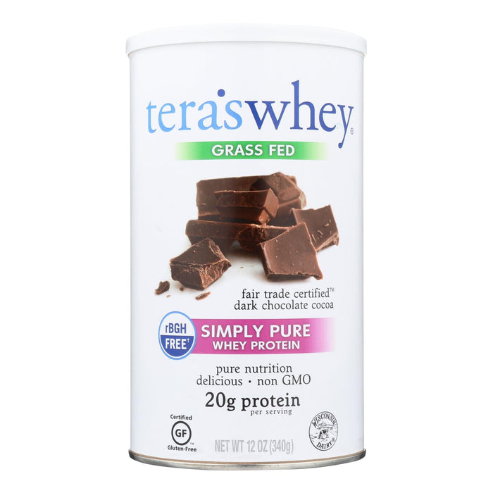 Tera's Whey Protein  - RbGH-Free, Fair Trade Dark Chocolate (12 Oz)