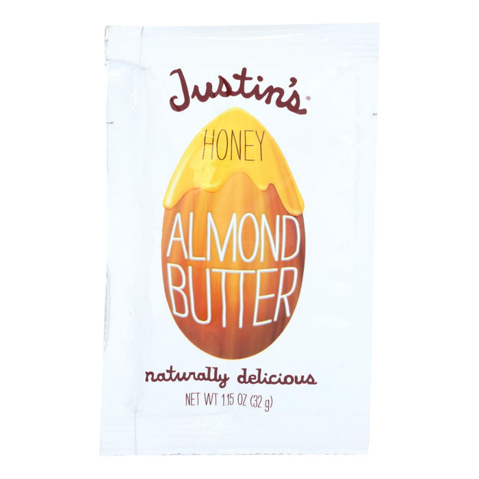 Justin's Squeeze Pack Almond Butter with Honey - Case of 10 - 1.15 Oz.