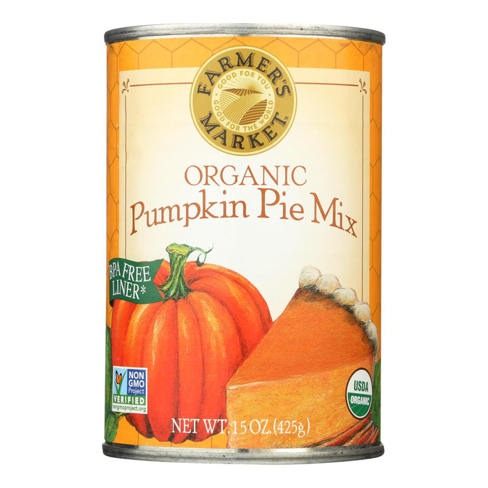 Farmer's Market Organic Pumpkin Pie Mix, Enriched with Spices (Pack of 12 - 15 Oz.)