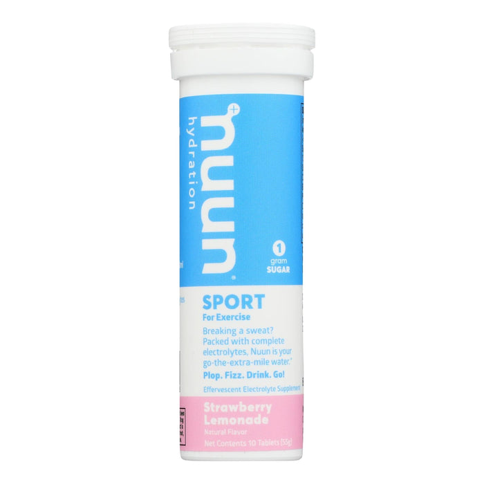 Nuun Active Hydration Strawberry Lemonade Tablets (Pack of 8, 10 Tablets Each)