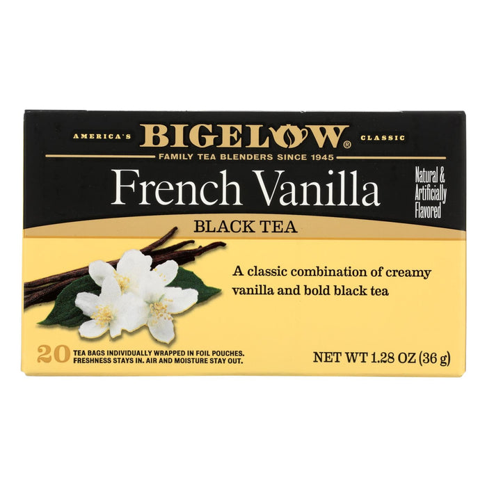 Bigelow French Vanilla Black Tea, Smooth and Flavorful, Pack of 6, 20 Tea Bags Each