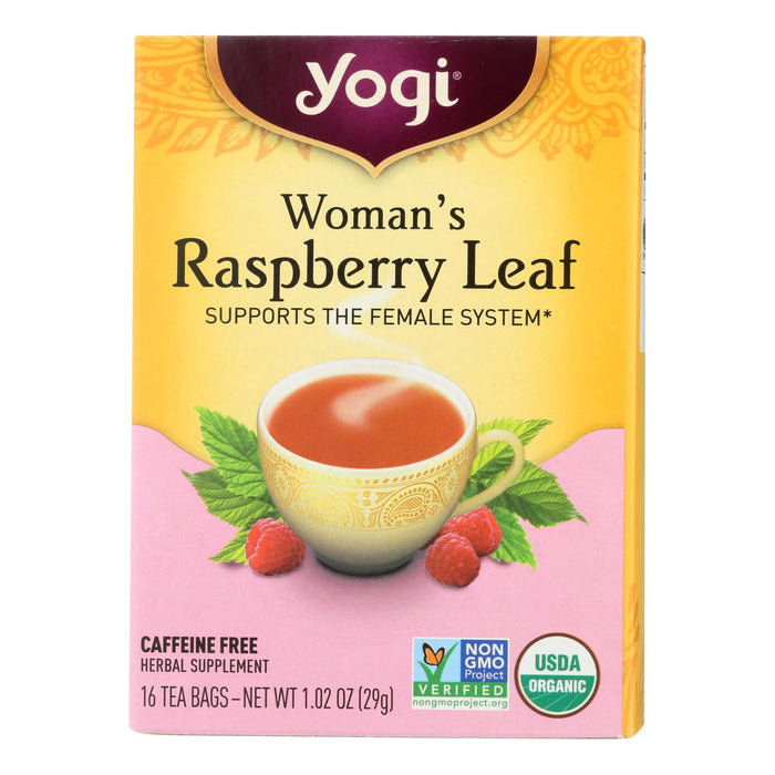 Yogi Organic Raspberry Leaf Women's Herbal Tea (6 Pack - 16 Tea Bags Each)