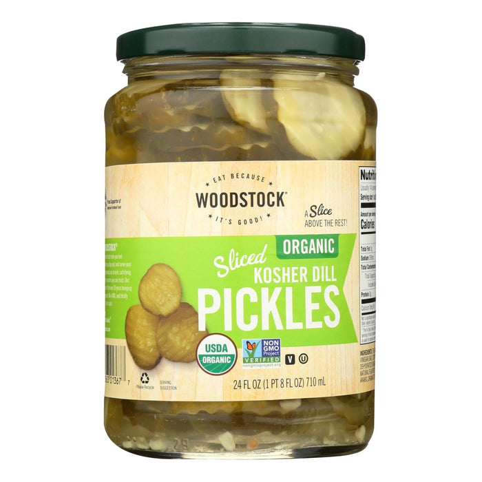 Woodstock Organic Dill Pickle Slices, 6 Pack - 24 oz.