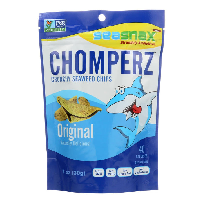 Seasnax Chomperz Original Crunchy Seaweed Chips (Pack of 8 - 1 Oz.)