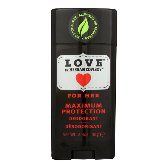 Herban Cowboy Love Maximum Protection Deodorant - 2.8 Oz