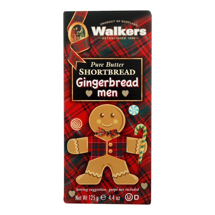 Walkers Shortbread Gingersnap Men Cookies, 4.4 Oz. (Case of 12)