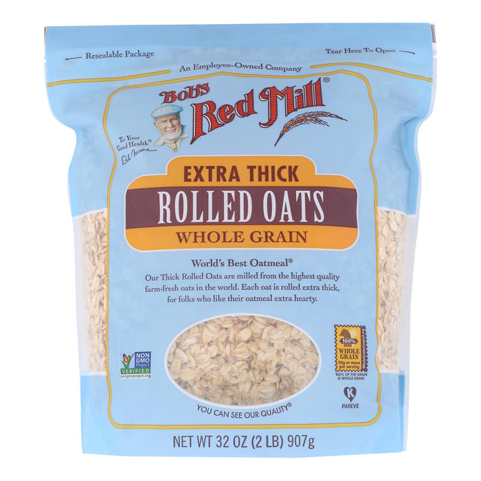 Bob's Red Mill Rolled Oats, Extra Thick, 32 Oz., 4-Pack