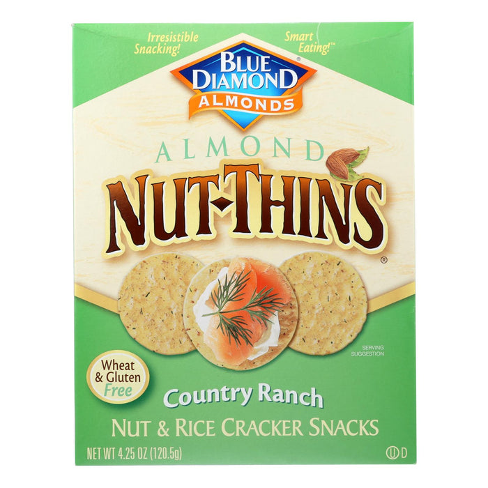 Blue Diamond Nut Thins Country Ranch Crackers, 4.25 Oz. (Pack of 12)