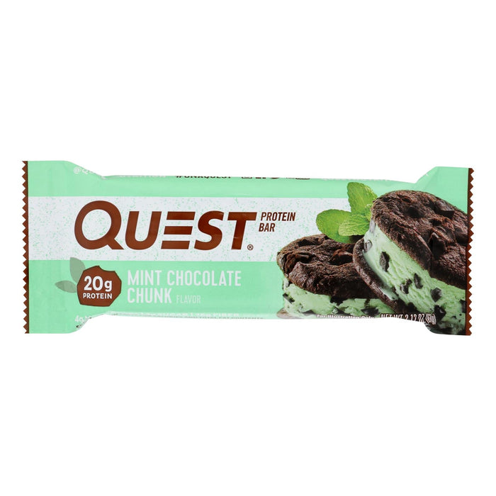 Quest Bar - Mint Chocolate Chunk (Pack of 12) - 2.12 Oz