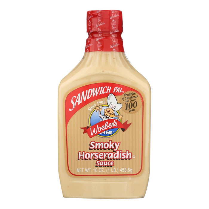 Woeber's Smoky Horseradish Sauce: Perfect for Sandwiches, Dipping, and Enhancing Flavors (Pack of 6 - 16 Fl Oz)