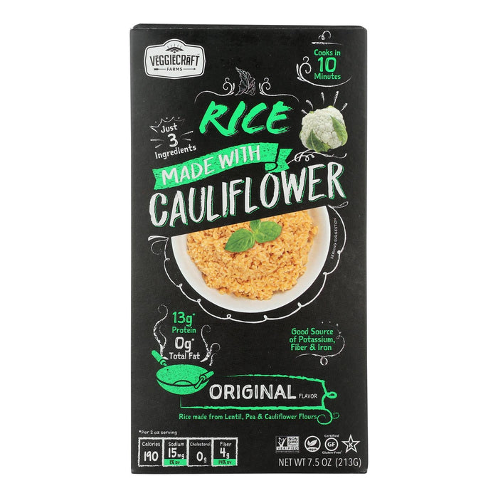 Veggiecraft Rice Original Cauliflower (Pack of 12 - 7.5 Oz.)