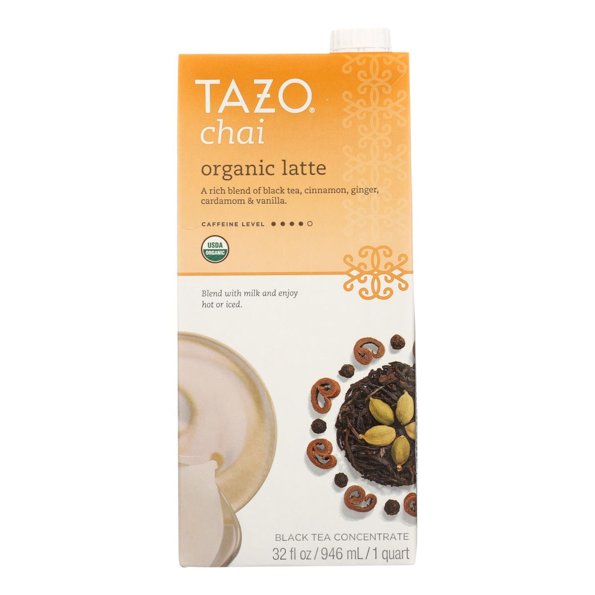 Tazo Chai Latte Organic Plant-Based Tea - 32 Fl Oz, Pack of 6 ...