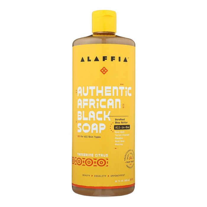 Allafia African Black Soap Tangerine Citrus - 32 fl. oz. Pack of 2