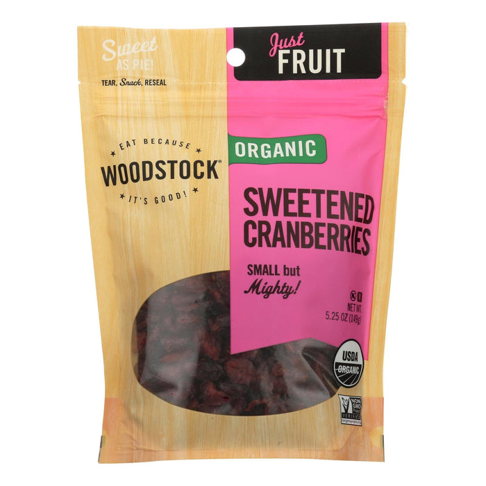 Woodstock Organic Premium Quality Dried Sweet Cranberries (Pack of 8 - 5.25 Oz.)