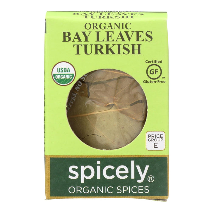 Spicely Organics Turkish Whole Organic Bay Leaves, 6-Pack (0.1 Oz Each)