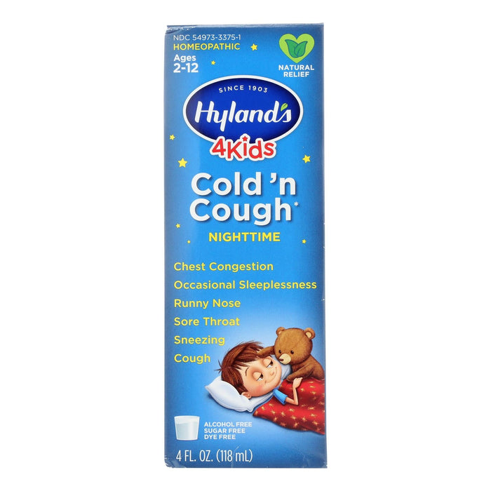 Hyland's Homeopathic 4Kids Nighttime Cold & Cough Relief, 4 Fl Oz