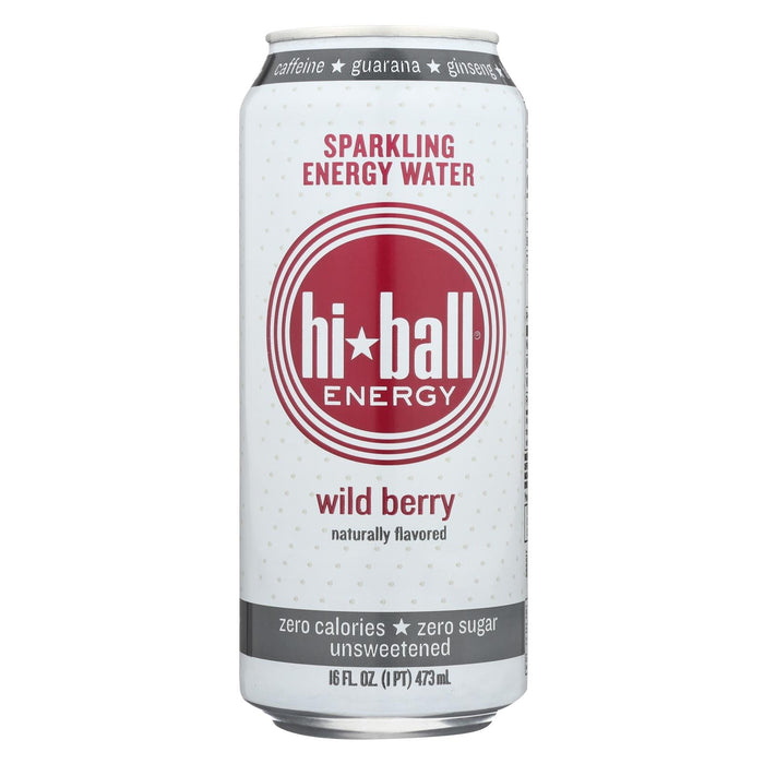 Hi Ball Energy Sparkling Water - Wild Berry (Pack of 1, 8/16 Fl Oz)