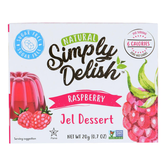 Simply Delish Raspberry Jell Dessert (Pack of 6 - 1.6 Oz.)
