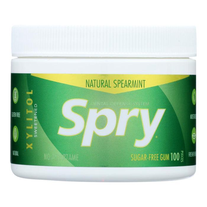 Spry Xylitol Spearmint Chewing Gum, 100 Piece