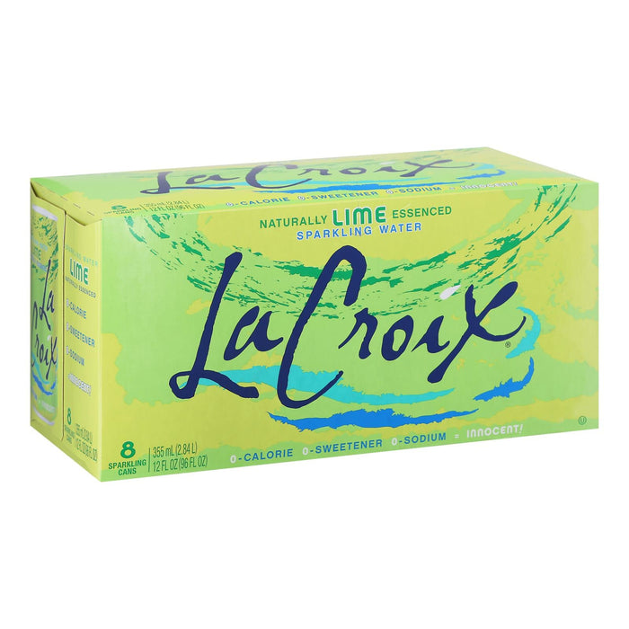 Lacroix Sparkling Water, Refreshing Lime Flavor - 12 Fl Oz Cans, Pack of 3